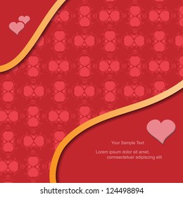 Colorful creative modern abstract vector background with heart pattern