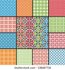 Colorful creative modern abstract vector geometric background pattern set