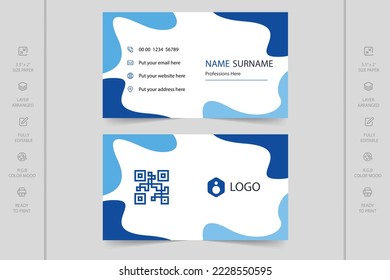 Colorido creativo moderno horizontal profesional minimalista diseño de tarjetas de empresa