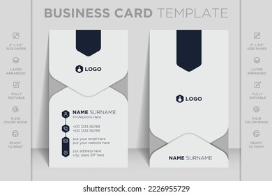 Colorful creative modern luxury horizontal professional minimal company business card design