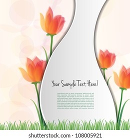 Colorful creative modern nature abstract vector flower background