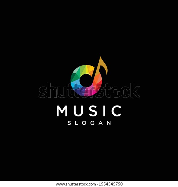 Colorful Creative Music Logo Design Element Stock Vector (Royalty Free ...