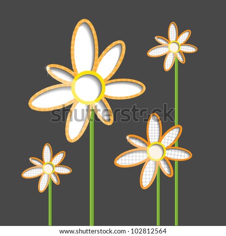 Colorful creative nature modern vector background with flower