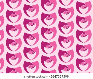 COLORFUL AND CREATIVE NEW DESIGN HANDSHAKE LOVE HEART SHAPE ENDLESS PATTERN COLORFUL COVER, BACKGROUND, CARPET, PRINTING, WRAPPING PAPER GRAPHICS ILLUSTRATOR VECTOR