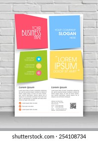 Colorful Creative One Page Flyer, Banner Or Template Design For Your Business.