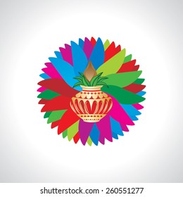 colorful creative pinnacle with round of abstract