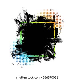 Colorful Creative Quote Template. Hand painted print design.