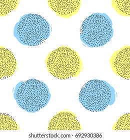 Colorful creative seamless pattern with circles. Vector illustration