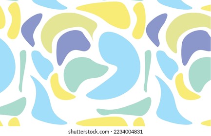 colorido patrón de formas creativas con toque pastel