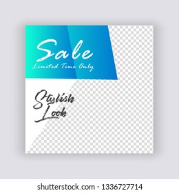 Colorful Creative Social Media banner Template. Promotional web banner for social media. Elegant sale and discount promo - Vector.