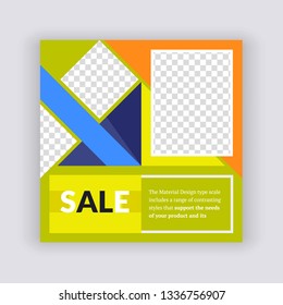 Colorful Creative Social Media banner Template. Promotional web banner for social media. Elegant sale and discount promo - Vector.