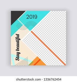 Colorful Creative Social Media banner Template. Promotional web banner for social media. Elegant sale and discount promo - Vector.