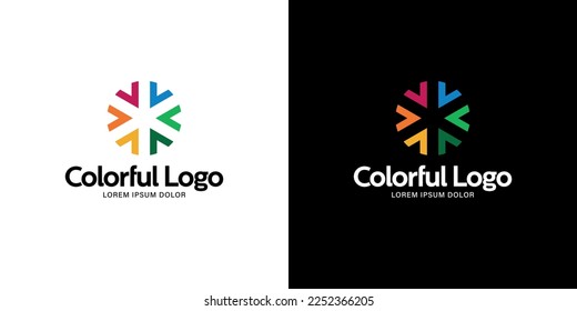 Colorful and creative star logo for your brand.