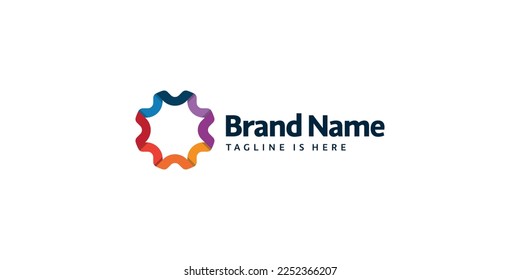 Colorful and creative star logo for your brand.
