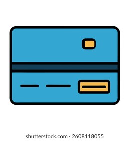 Colorful credit card icon** in modern flat style, representing digital payments, banking, and finance — ideal for apps, websites, dashboards, and graphic or web design projects.