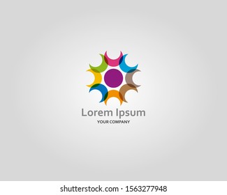 Colorful Crescent logo Union  - Vector