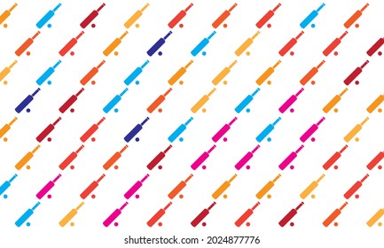 Colorful Cricket Seamless Pattern Background