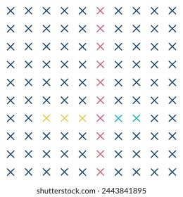 Colorful cross seamless pattern vector design on a white background