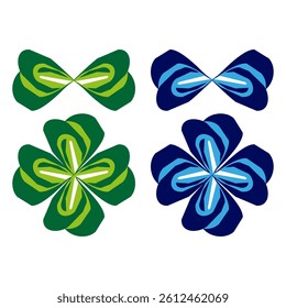 Colorful cross shape. Abstract flower pattern. Geometric petal figure. Vector color illustration.