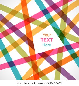 Colorful crossed lines abstract background with space for text. Pattern design for banner, poster, flyer, card, postcard, cover, brochure.