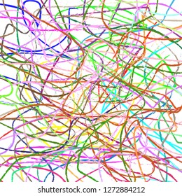 Colorful crossed lines. Pattern, abstract background. Vector graphics.