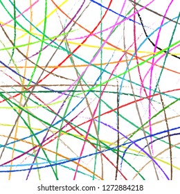Colorful crossed lines. Pattern, abstract background. Vector graphics.