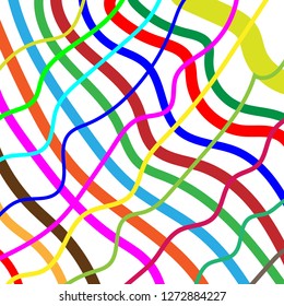 Colorful crossed lines. Pattern, abstract background. Vector graphics.