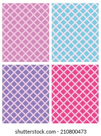 Colorful Crossed Pattern Set - Vector