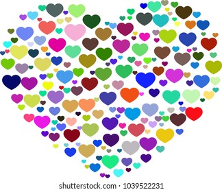 Colorful Crowded heart