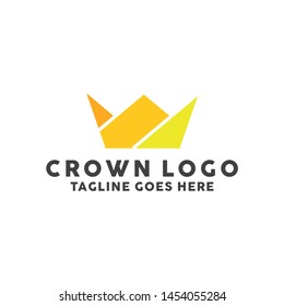 Colorful Crown logo design template. Premium and Modern Icon. Creative Symbol. Shape Crown Logotype.