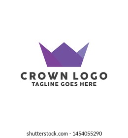 Colorful Crown logo design template. Premium and Modern Icon. Creative Symbol. Shape Crown Logotype.