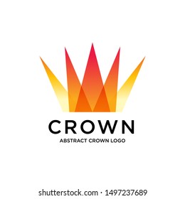 Colorful Crown logo design template. Premium and Modern Icon. Creative Symbol. Shape Crown Logotype.