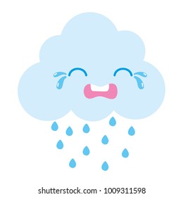 colorful crying natural cloud weather kawaii