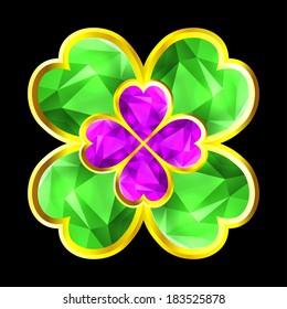 Colorful crystal clover