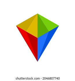 Vector de cristal colorido listo para usar.