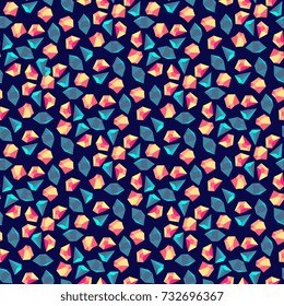 Colorful crystalls seamless pattern design. Background with crystal, vector illustration