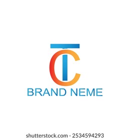 Ilustración colorida del icono del Vector del logotipo del CT del fondo blanco