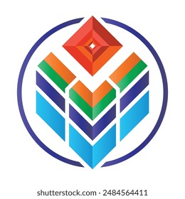 Bunte Würfel-Symbol Logo EPS-Datei