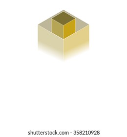 Colorful cube logo design icon. Background for your text and logo