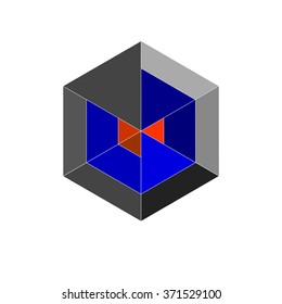 colorful cube logo design icon vector

















