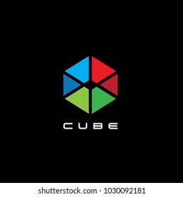 Colorful Cube Logo Sign Symbol Icon