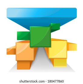 Colorful cubes 3D
