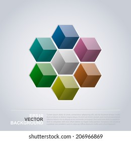 Colorful Cubes - Abstract Background Design