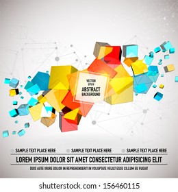 Colorful Cubes Background