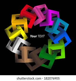 Colorful Cubes round basis