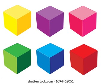 Colorful Cubes Vectors