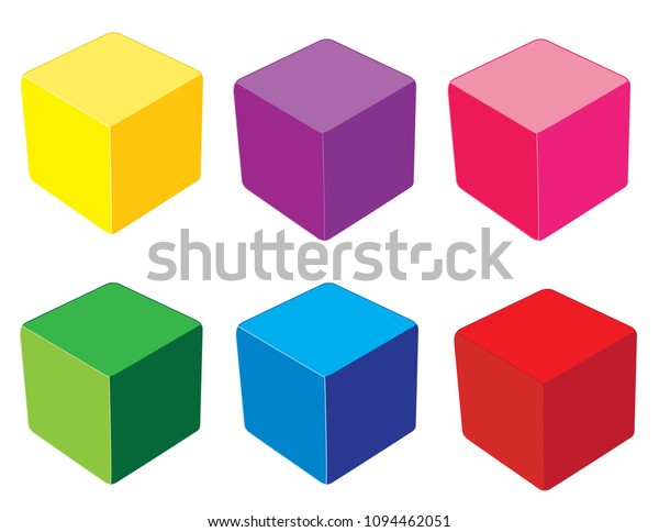 Colorful Cubes Vectors Stock Vector (Royalty Free) 1094462051 ...