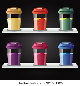 Colorful cup of coffee