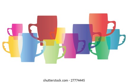 colorful cup graphic