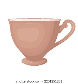 Colorful cup for the tea or coffee, detailed vector art.
